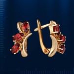 Earrings with garnet