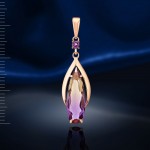 Кулон с аметрином. Красное золото