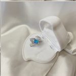 Silver ring "Romance". Opal & Cubic Zirconia