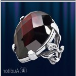 Bague russe en argent et grenat