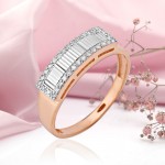 Zlatý prsten s diamanty „Hra světla“