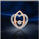 Золотой кулон с бриллиантом