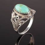 Ring with turquoise silver