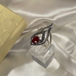 Сребрни прстен "Рафилиа". Рубин & Марцасите