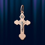 Крест-подвеска с блестящим русским золотом.