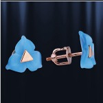 Earrings pussety with quartz