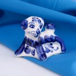 Gzhel porcelain dog