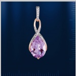 Russian gold jewelry with amethyst