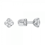 Boucles d'oreilles clous en or et diamants