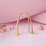 Rose gold cuff earrings "Aiguille"