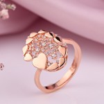Gold-plated silver ring "Romance". Zirconia