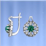 Серьги серебро и малахит
