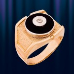 Férfi gyűrű, orosz arany 585