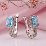 Купить серебряные серьги с цирконием.