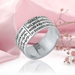 Stříbrný amuletový prsten "Náš otec"