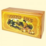 Lotto ruso en el cofre de madera