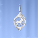 Semnul zodiacal de argint „Capricorn”