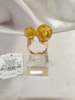 Vergulde zilveren ring “Amber Balls”