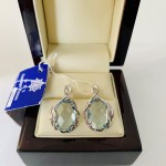 Серебряные серьги с голубым кварцем "Азур"