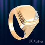 Ανδρικό δαχτυλίδι από κόκκινο χρυσό 585