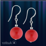 Earrings made of silver 925 ° with coral