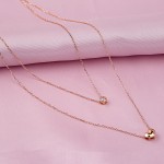 Rose gold necklace with zirconia