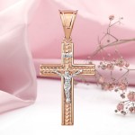 Russian gold 585 in Germany cross pendant with a crucifix