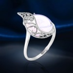 Руски сребърен пръстен с лунен камък