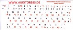 Pegatinas laminadas para teclado alemán-ruso