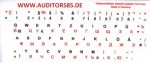 Deutsch-russische laminierte Tastaturaufkleber