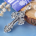 Silver cross with crucifix