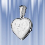 Hanger - foto medaillon "Hart", zilver