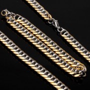 Herrenkette und Armband aus Stahl