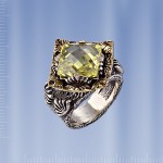 Сhrysolite gyűrű. Ezüst