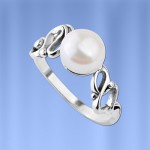 Anell de plata amb perles