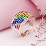 Αγοράστε ένα ασημένιο δαχτυλίδι με χρυσό και ζιργκόν