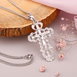 Silverhalsband med tvärhänge