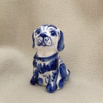 Porcelánový pes Gzhel