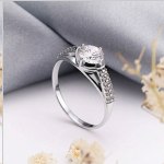 Kjøp sølvring med cubic zirconia SOKOLOV