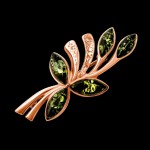 Vergulde zilveren broche "Pracht"