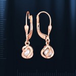 Earrings made of red gold with pearls