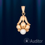 Pendant Russian gold with pearl