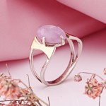 Silver ring with gold in Germany buy amethyst