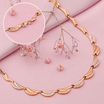 Zlatni collier rusko zlato 585 bicolor