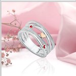 Серебряное кольцо с золотом. эмаль