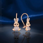 Golden earrings “Bunnies”