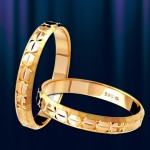 Russian gold wedding ring, yellow gold