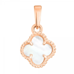 Gold pendant 'clover leaf' with mother of pearl