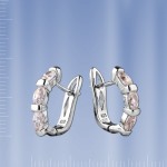 Boucles d'oreilles en argent 925º avec zircone