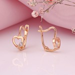 Anillo infantil de oro rosa 585 con circonita